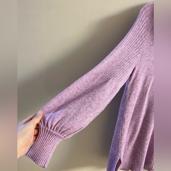 Anthropologie Paloma cowl neck sweater lavender relaxed fit Small - Picture 5 of 7